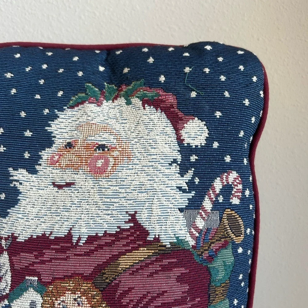 Festive Santa Claus Tapestry Pillow
